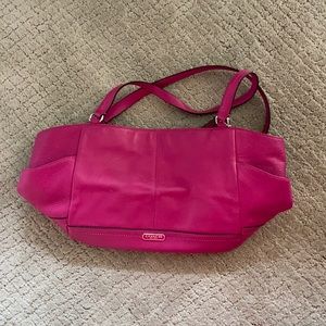 Pink Leather Coach Bag